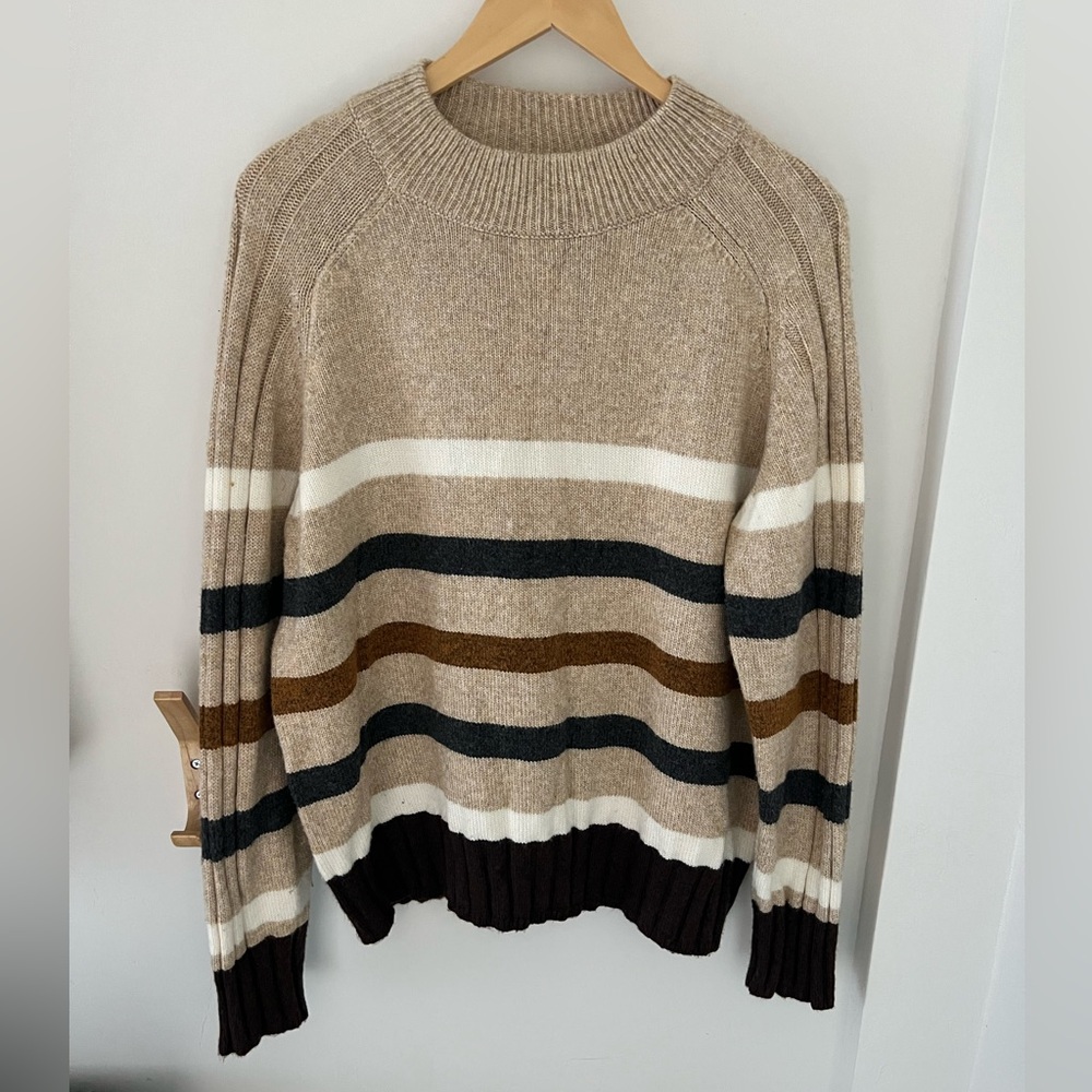 St. John’s Bay Soft Brown Stripped Sweater